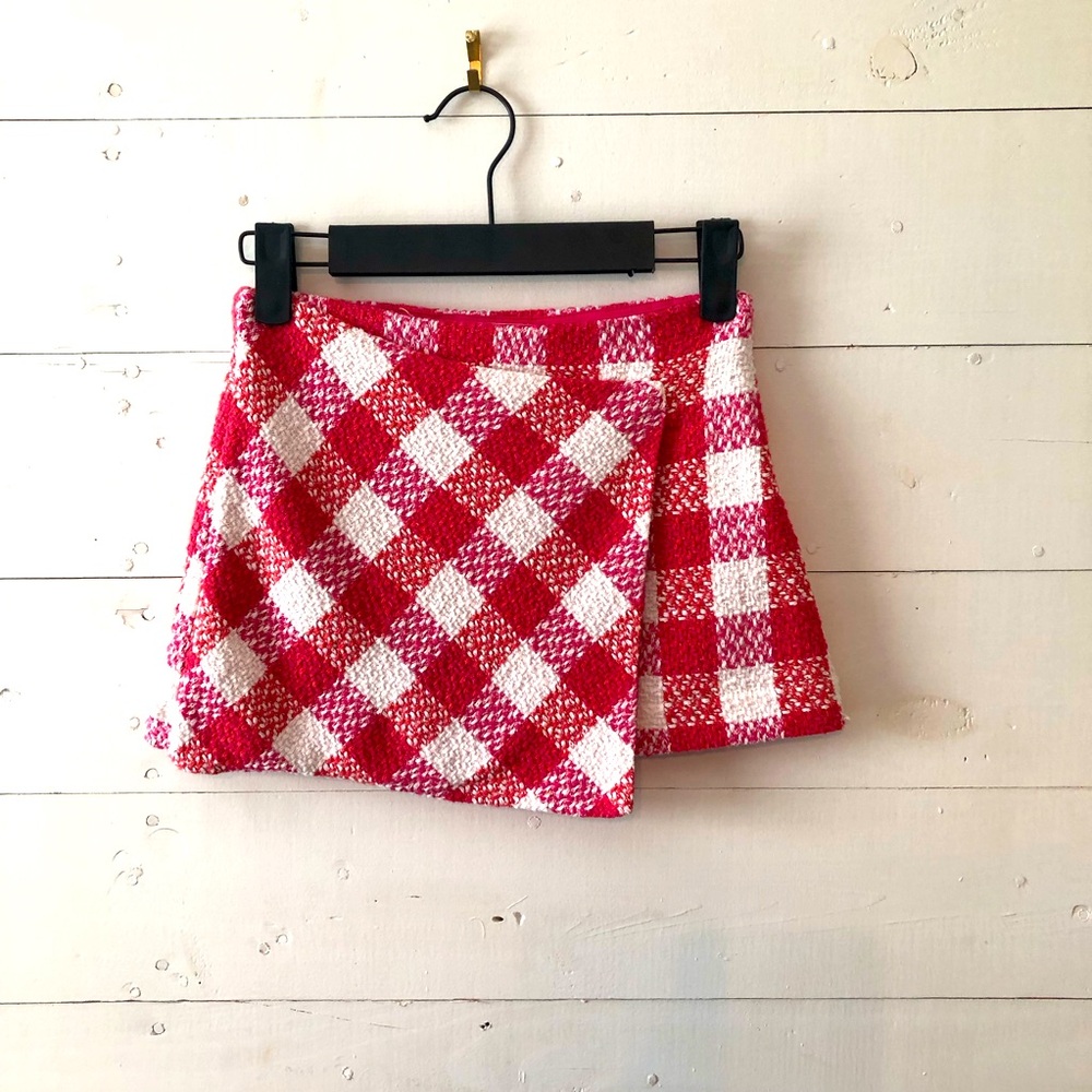 ZARA pink girls asymmetrical skort size 7
